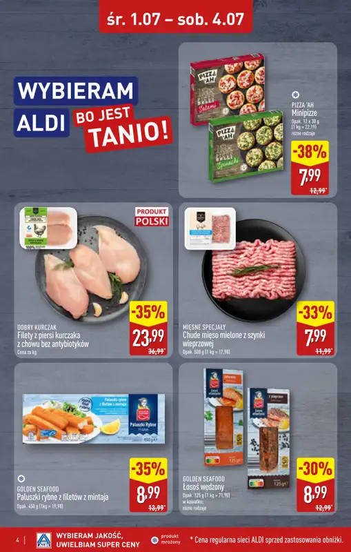 Aldi - gazetka promocyjna Ostrołęka, ppłk. Cieplińskiego "Pługa" 2, WIELKIE OTWARCIE już w ŚRODĘ od środy 01.07 do soboty 04.07 - strona 4