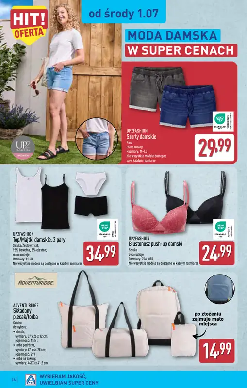 Aldi - gazetka promocyjna Ostrołęka, ppłk. Cieplińskiego "Pługa" 2, WIELKIE OTWARCIE już w ŚRODĘ od środy 01.07 do soboty 04.07 - strona 26