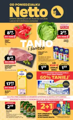 Netto - gazetka promocyjna Gazetka Spożywcza od poniedziałku 29.06 do soboty 04.07