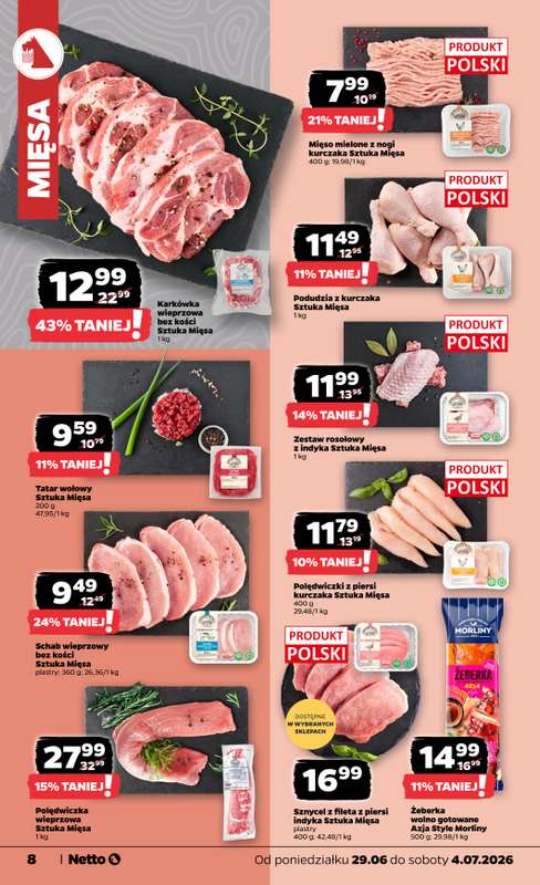 Netto - gazetka promocyjna Gazetka Spożywcza od poniedziałku 29.06 do soboty 04.07 - strona 8
