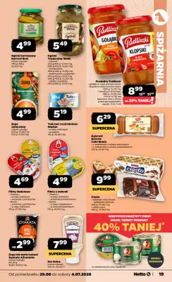 Netto - gazetka promocyjna Gazetka Spożywcza od poniedziałku 29.06 do soboty 04.07 - strona 19