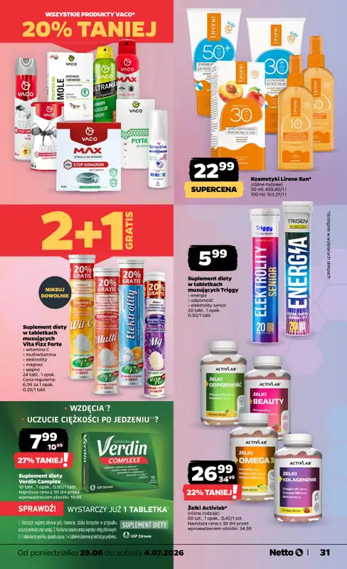 Netto - gazetka promocyjna Gazetka Spożywcza od poniedziałku 29.06 do soboty 04.07 - strona 31