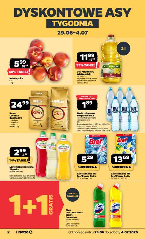 Netto - gazetka promocyjna Gazetka Spożywcza od poniedziałku 29.06 do soboty 04.07 - strona 2