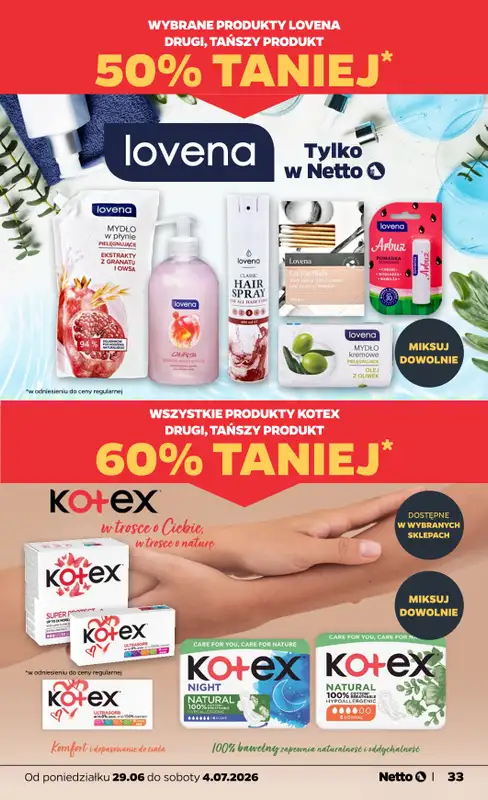 Netto - gazetka promocyjna Gazetka Spożywcza od poniedziałku 29.06 do soboty 04.07 - strona 33