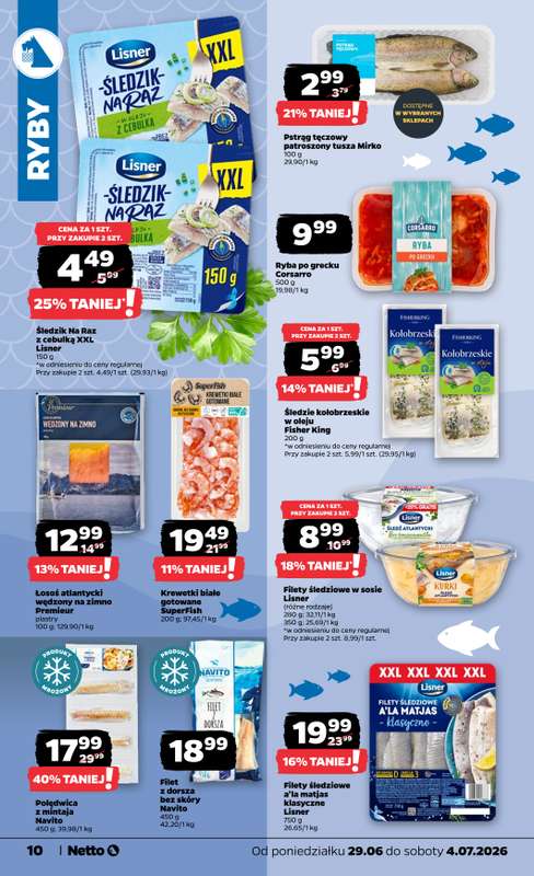 Netto - gazetka promocyjna Gazetka Spożywcza od poniedziałku 29.06 do soboty 04.07 - strona 10