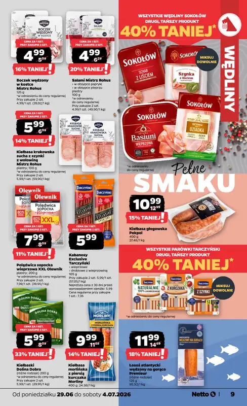 Netto - gazetka promocyjna Gazetka Spożywcza od poniedziałku 29.06 do soboty 04.07 - strona 9