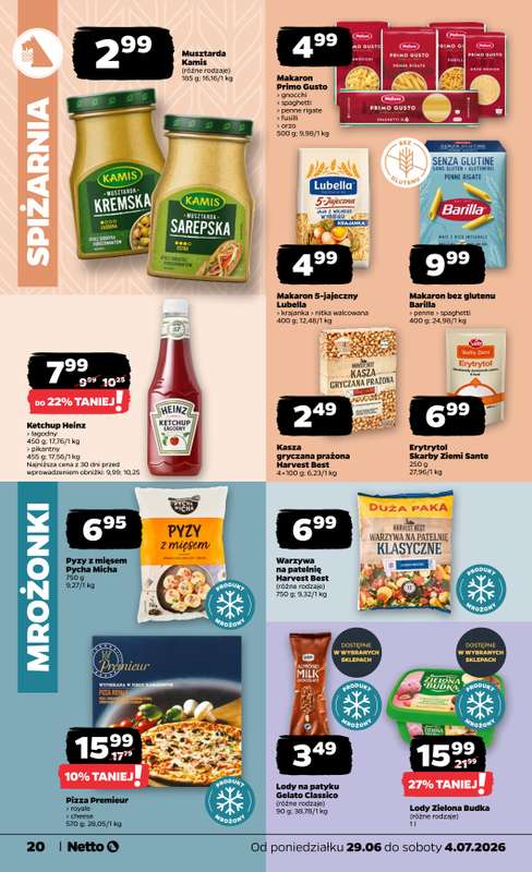 Netto - gazetka promocyjna Gazetka Spożywcza od poniedziałku 29.06 do soboty 04.07 - strona 20