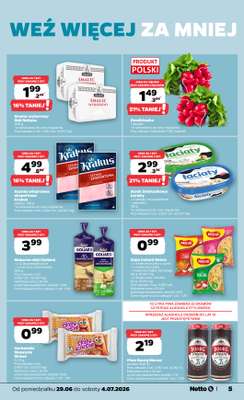 Netto - gazetka promocyjna Gazetka Spożywcza od poniedziałku 29.06 do soboty 04.07 - strona 5