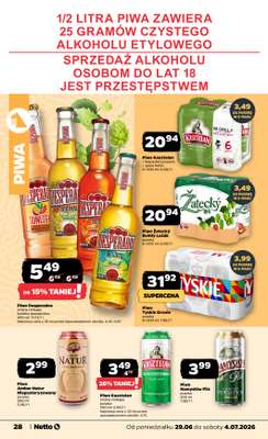 Netto - gazetka promocyjna Gazetka Spożywcza od poniedziałku 29.06 do soboty 04.07 - strona 28