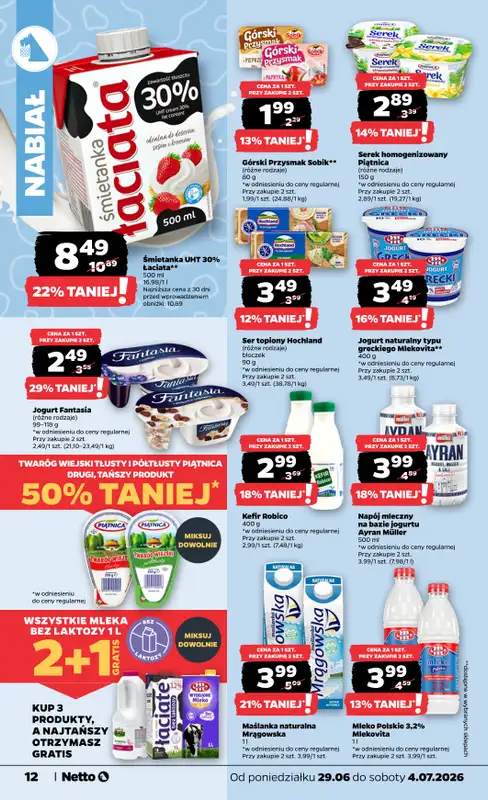 Netto - gazetka promocyjna Gazetka Spożywcza od poniedziałku 29.06 do soboty 04.07 - strona 12
