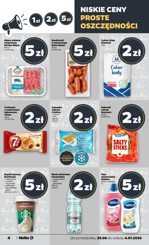 Netto - gazetka promocyjna Gazetka Spożywcza od poniedziałku 29.06 do soboty 04.07 - strona 4