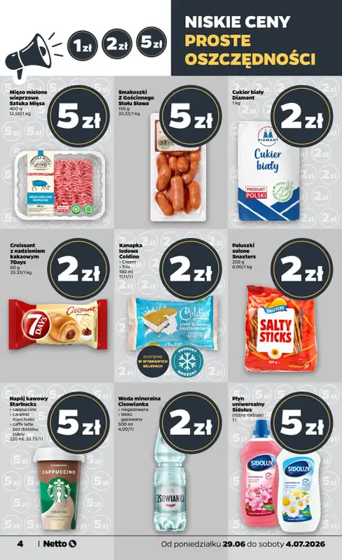 Netto - gazetka promocyjna Gazetka Spożywcza od poniedziałku 29.06 do soboty 04.07 - strona 4