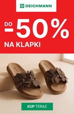Deichmann - gazetka promocyjna Do -50% na klapki damskie od soboty 27.06 