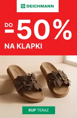 Deichmann - gazetka promocyjna Do -50% na klapki damskie od soboty 27.06 