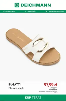 Deichmann - gazetka promocyjna Do -50% na klapki damskie od soboty 27.06  - strona 14