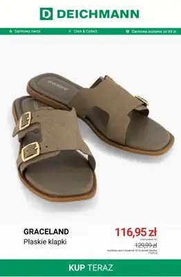Deichmann - gazetka promocyjna Do -50% na klapki damskie od soboty 27.06  - strona 4
