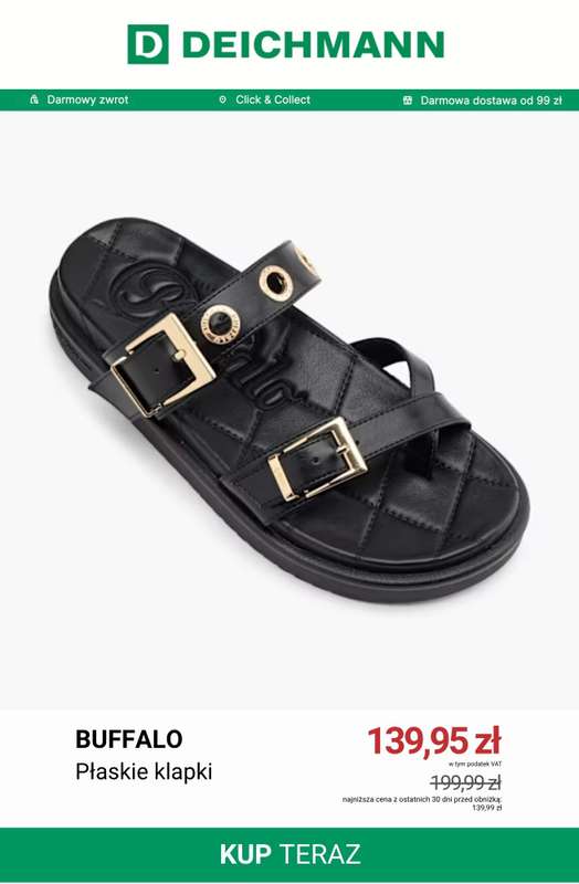 Deichmann - gazetka promocyjna Do -50% na klapki damskie od soboty 27.06  - strona 3