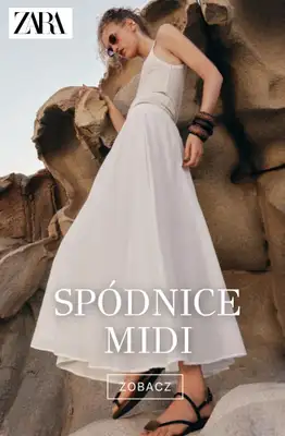 Zara - gazetka promocyjna Spódnice midi od soboty 27.06 