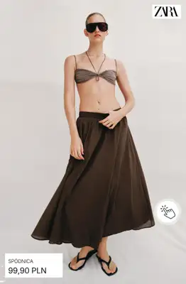 Zara - gazetka promocyjna Spódnice midi od soboty 27.06  - strona 13
