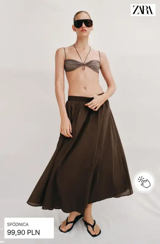 Zara - gazetka promocyjna Spódnice midi od soboty 27.06  - strona 13