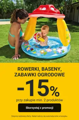 Smyk - gazetka promocyjna Rowerki, baseny i zabawki ogrodowe -15% przy zakupie min. 2 szt. od czwartku 25.06 do wtorku 30.06