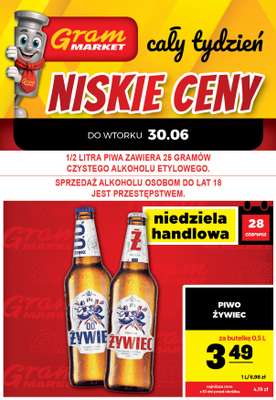 Gram Market - gazetka promocyjna Cały tydzień niskie ceny od piątku 26.06 do środy 01.07