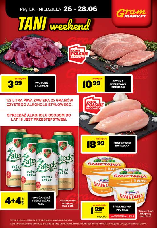 Gram Market - gazetka promocyjna Cały tydzień niskie ceny od piątku 26.06 do środy 01.07 - strona 2