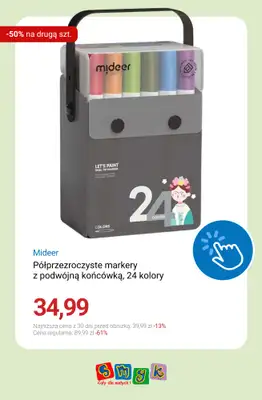 Smyk - gazetka promocyjna Artykuły szkolne: -50% na drugi tańszy produkt od czwartku 25.06 do piątku 26.06 - strona 10