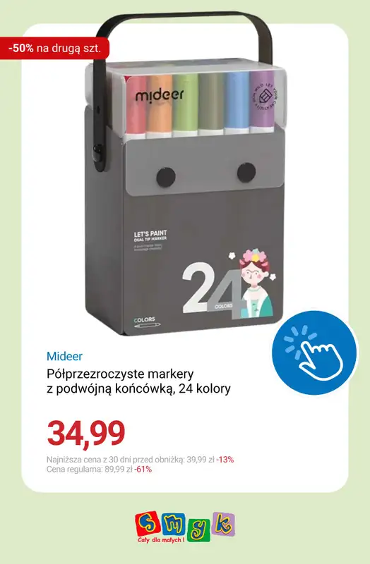 Smyk - gazetka promocyjna Artykuły szkolne: -50% na drugi tańszy produkt od czwartku 25.06 do piątku 26.06 - strona 10