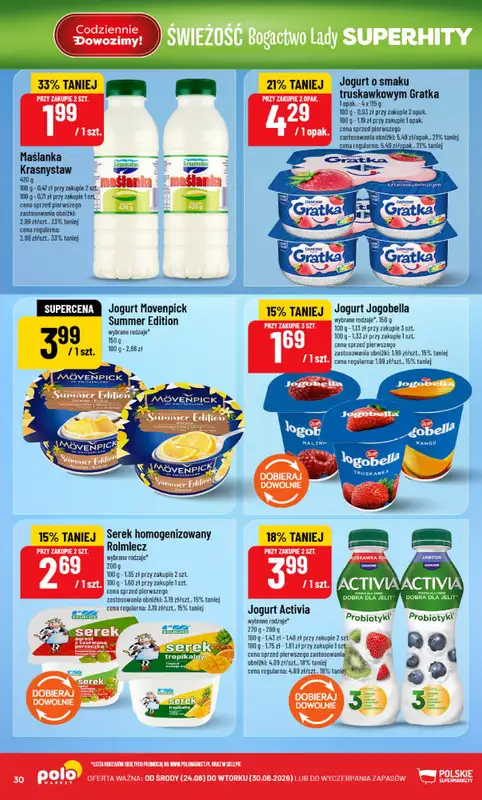 POLOmarket - gazetka promocyjna Gazetka od środy 24.06 do wtorku 30.06 - strona 30