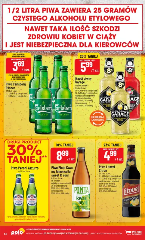 POLOmarket - gazetka promocyjna Gazetka od środy 24.06 do wtorku 30.06 - strona 52