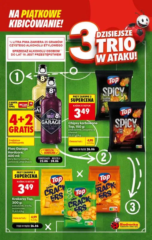 Biedronka - gazetka promocyjna Piątkowe kibicowanie od piątku 26.06 do piątku 26.06 - strona 4