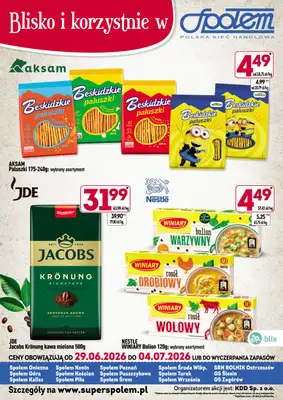 Społem - Blisko i Korzystnie - gazetka promocyjna Blisko i korzystnie w Społem od poniedziałku 29.06 do soboty 04.07