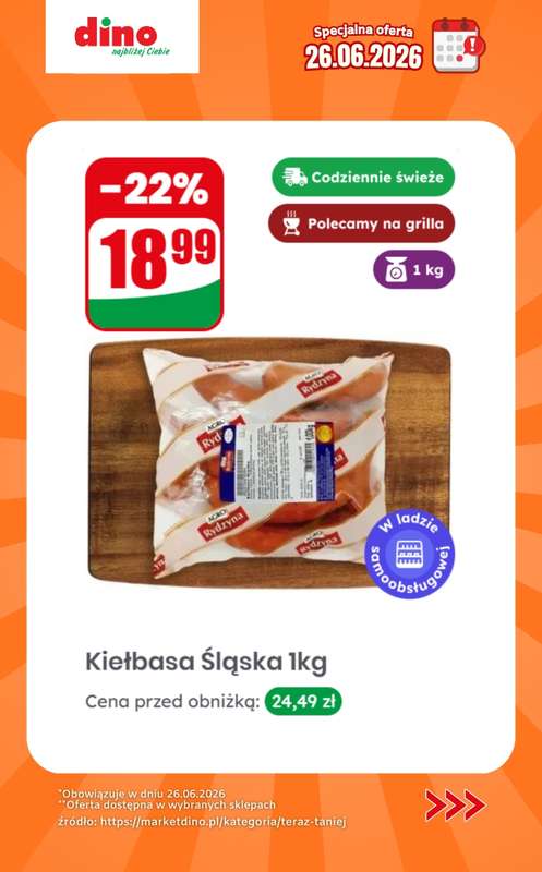 Dino - gazetka promocyjna Specjalna oferta na 26.06.2026 - promocje spoza gazetki od piątku 26.06 do piątku 26.06 - strona 5