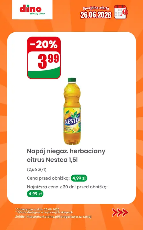 Dino - gazetka promocyjna Specjalna oferta na 26.06.2026 - promocje spoza gazetki od piątku 26.06 do piątku 26.06 - strona 4