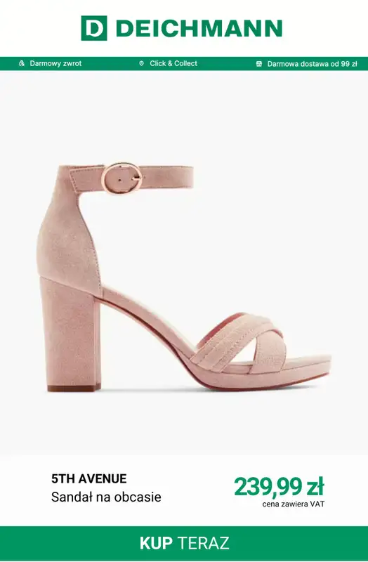 Deichmann - gazetka promocyjna -30% na nieprzecenione sandały i klapki przy zakupach powyżej 149 zł od piątku 26.06 do niedzieli 28.06 - strona 10