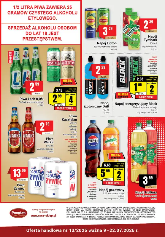 Premium Nasz Sklep - gazetka promocyjna Gazetka Premium Nasz Sklep od czwartku 09.07 do środy 22.07 - strona 6