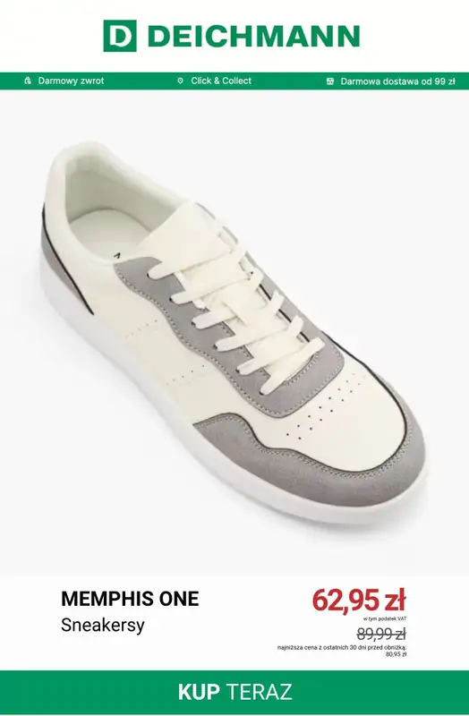 Deichmann - gazetka promocyjna Do -50% na sneakersy męskie od niedzieli 28.06  - strona 7