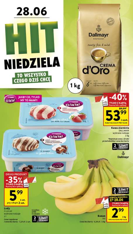 Intermarche - gazetka promocyjna Hit Niedziela od niedzieli 28.06 do niedzieli 28.06