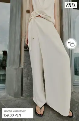 Zara - gazetka promocyjna Białe spodnie od niedzieli 28.06  - strona 3