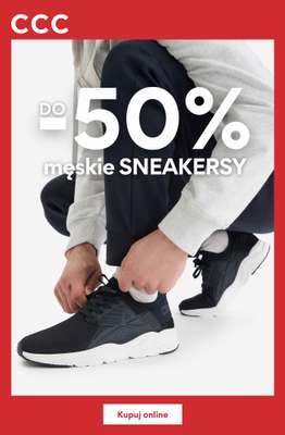 CCC - gazetka promocyjna Męskie SNEAKERSY do -50% taniej od niedzieli 28.06 