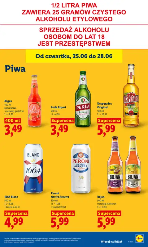 Lidl - gazetka promocyjna Oferta od czwartku od czwartku 25.06 do niedzieli 28.06 - strona 75