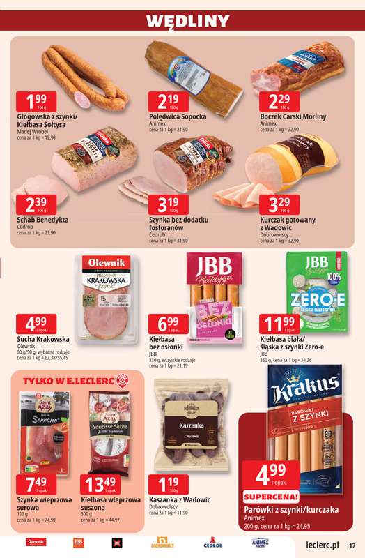 Leclerc - gazetka promocyjna Oferta E.Leclerc od wtorku 30.06 do soboty 11.07 - strona 17