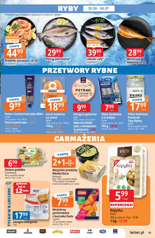 Leclerc - gazetka promocyjna Oferta E.Leclerc od wtorku 30.06 do soboty 11.07 - strona 15