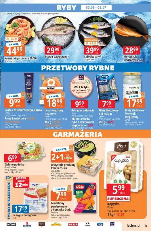 Leclerc - gazetka promocyjna Oferta E.Leclerc od wtorku 30.06 do soboty 11.07 - strona 15