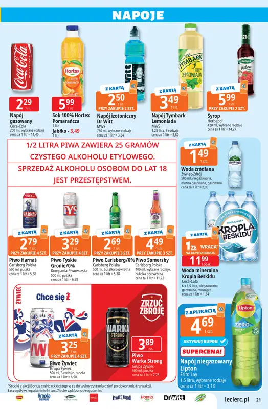 Leclerc - gazetka promocyjna Oferta E.Leclerc od wtorku 30.06 do soboty 11.07 - strona 21