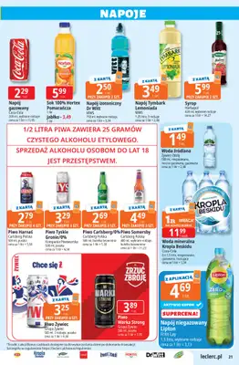 Leclerc - gazetka promocyjna Oferta E.Leclerc od wtorku 30.06 do soboty 11.07 - strona 21