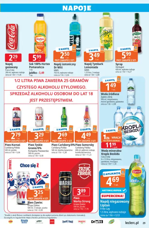 Leclerc - gazetka promocyjna Oferta E.Leclerc od wtorku 30.06 do soboty 11.07 - strona 29