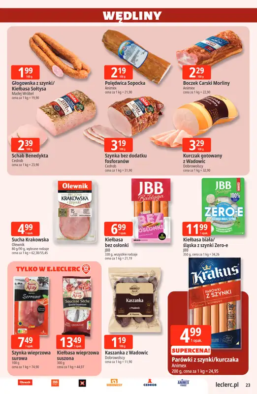 Leclerc - gazetka promocyjna Oferta E.Leclerc od wtorku 30.06 do soboty 11.07 - strona 23