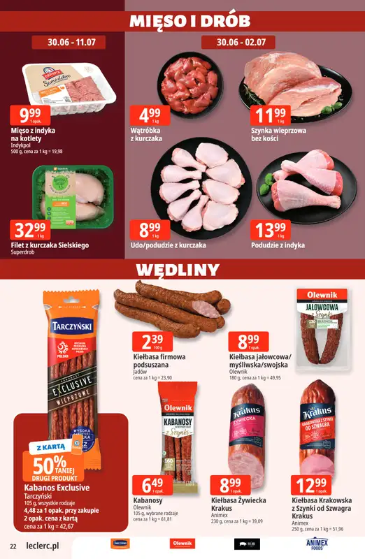 Leclerc - gazetka promocyjna Oferta E.Leclerc od wtorku 30.06 do soboty 11.07 - strona 22